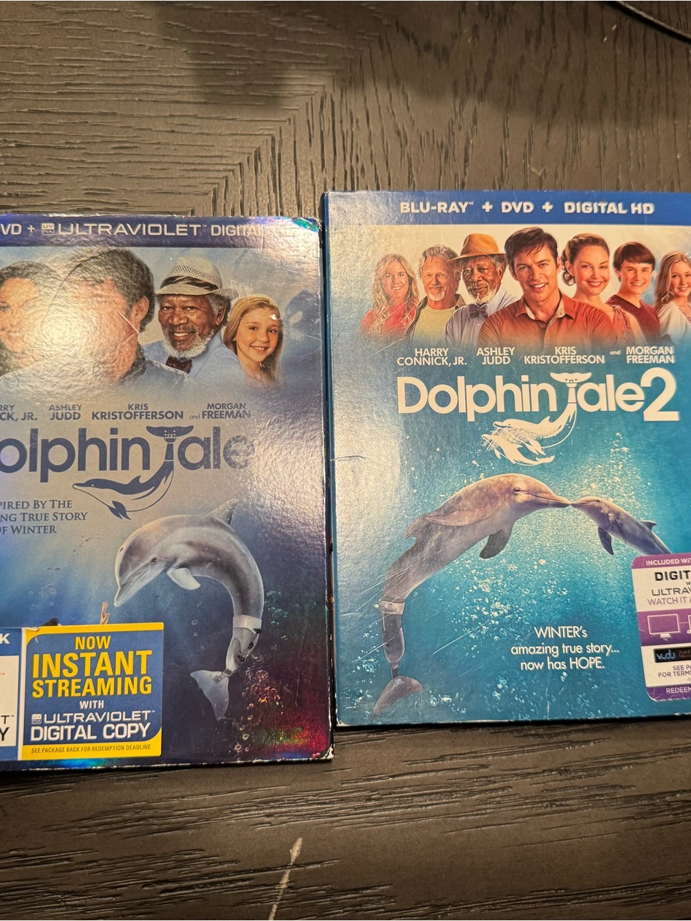Dolphin Tale 1 & 2 Blu-ray/DVD Set - Blue Dolphin Covers